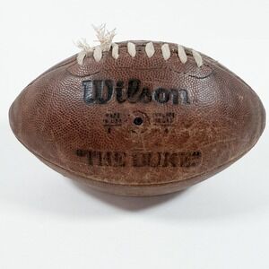 Vintage 1972 Wilson The Duke NFL Leather Football (Holds Air) – Made in USA